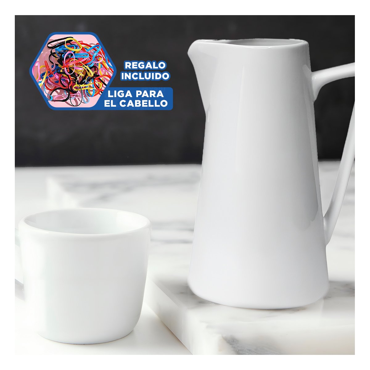 JARRO DE CERAMICA BLANCO PARA COCINA Y SERVICIO EN EL HOGAR YLIGAS REGALO - 2
