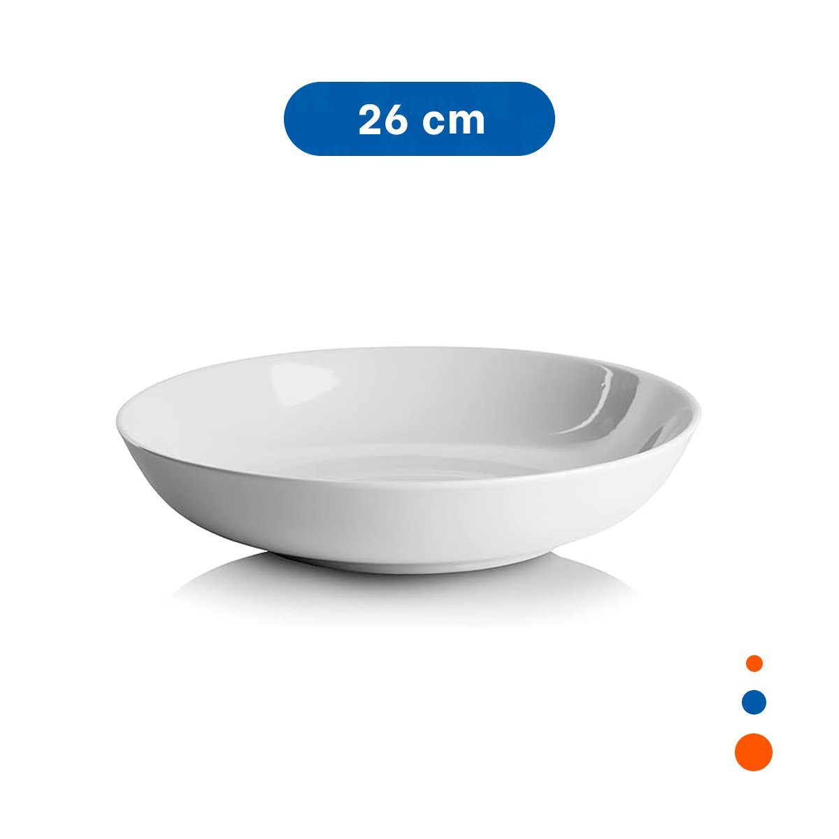 PACK4 PRACTICO PLATILLO CIRCULAR BLANCO OVALADO PARA SERVICIO EN CASA YPAPEL REGALO - 4