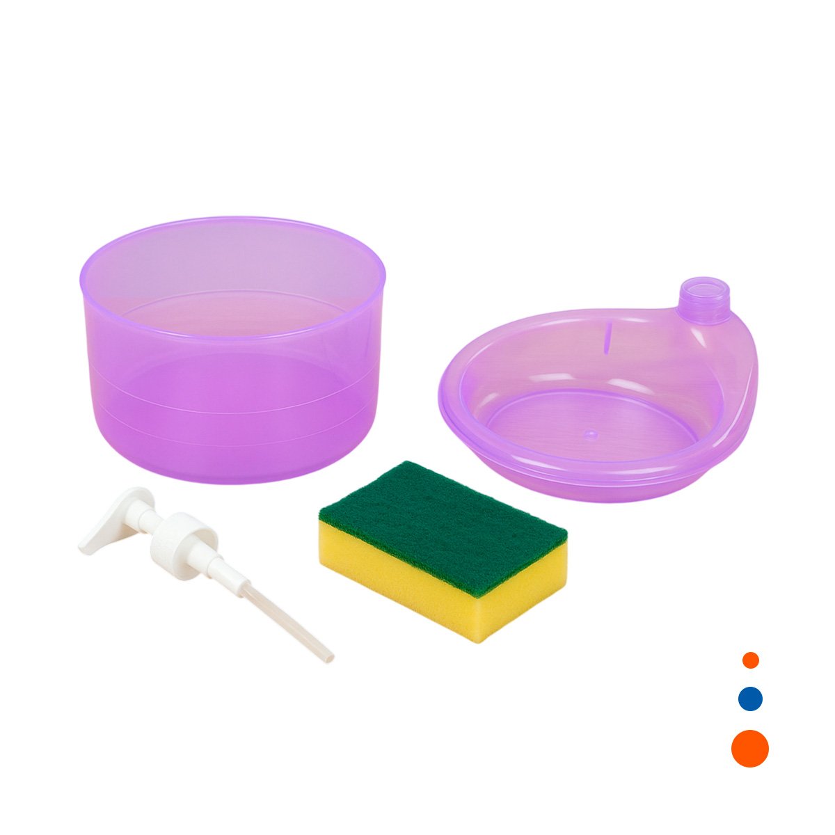 PACK6 UNIDAD DOSIFICADORA PARA JABON LAVAVAJILLA CIRCULAR MORADO YREGALO STICKER - 2