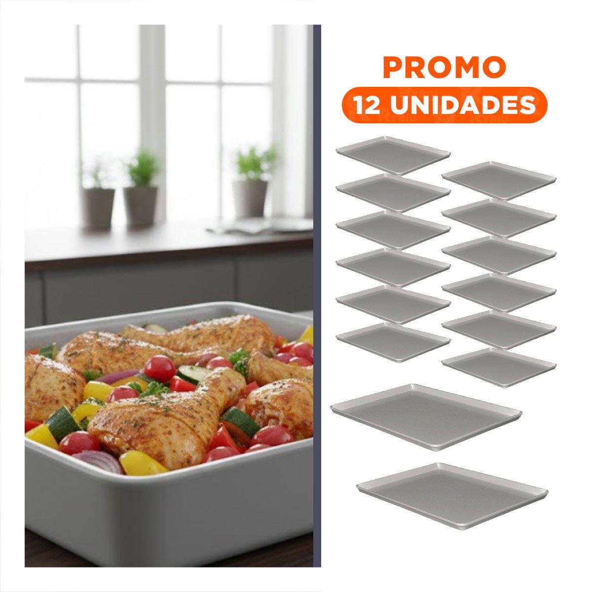 PACK12 COMPLEMENTO ELEGANTE PLOMO CUADRADO PARA REUNIONES EN CASA - 1