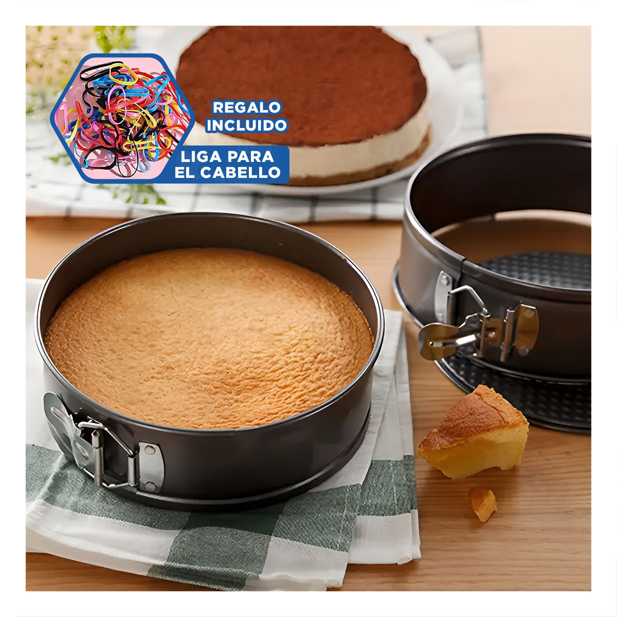 PIEZAS DESMONTABLES DE REPOSTERIA PLATEADO PACK 3 MOLDES CIRCULARES YLIGAS REGALO - 2