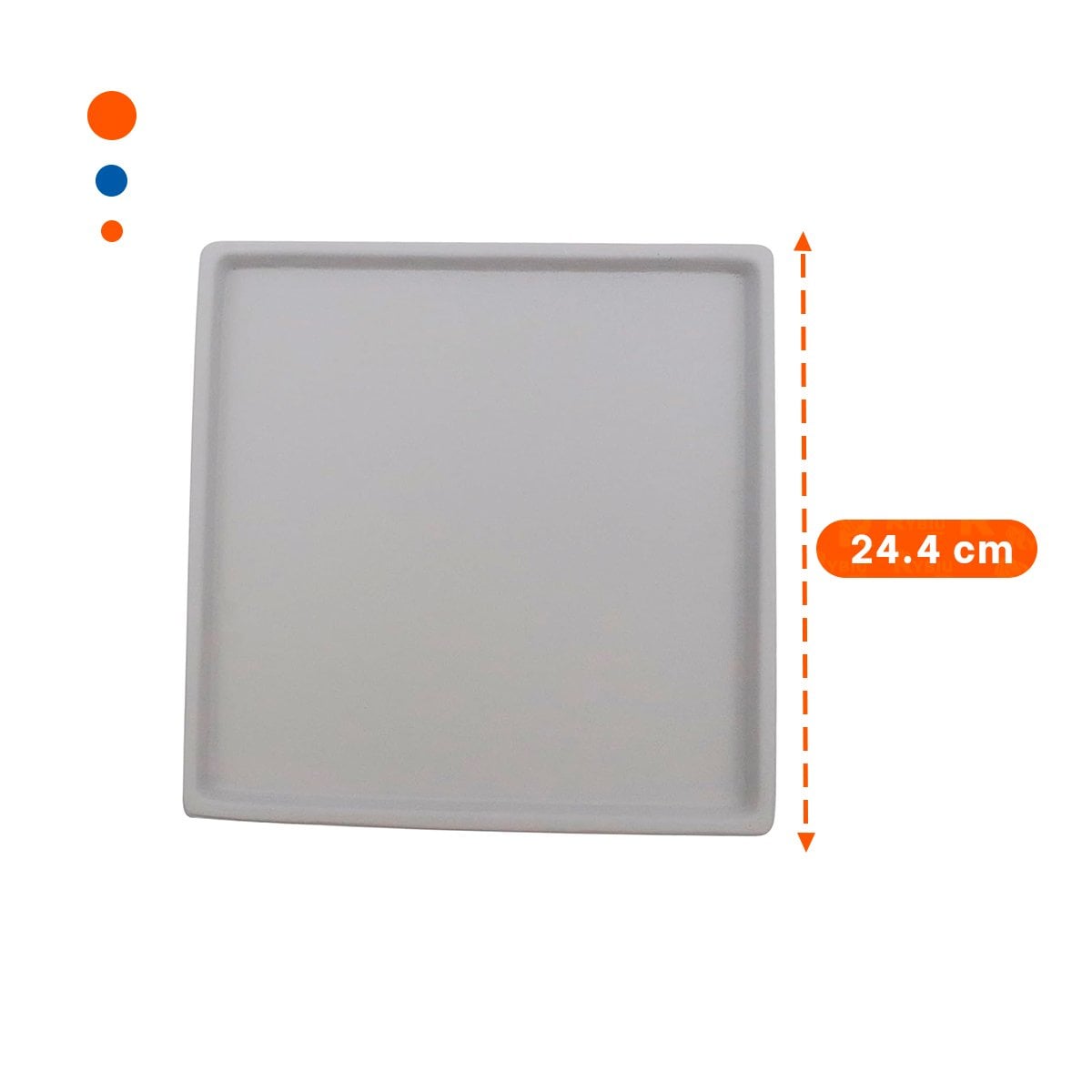 PLATILLO CUADRADO PLOMO PARA PRESENTACION EN MESA MODERNA YREGALO STICKER - 4