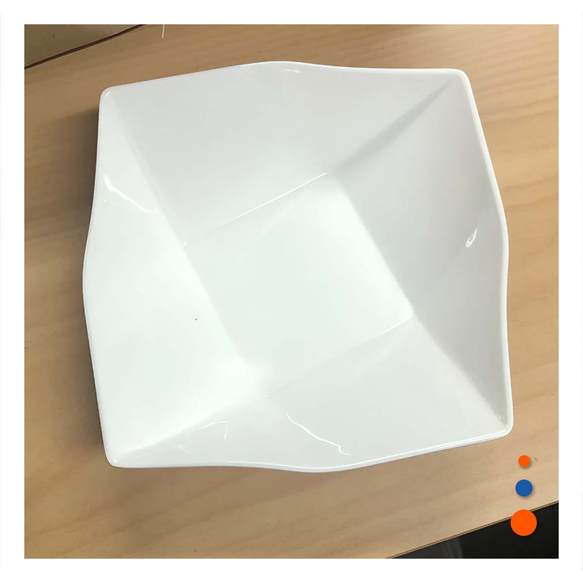 BANDEJA CUADRADA MODELO ORIGAMI BLANCO PARA PRESENTACION ELEGANTE EN MESA YPAPEL REGALO - 2