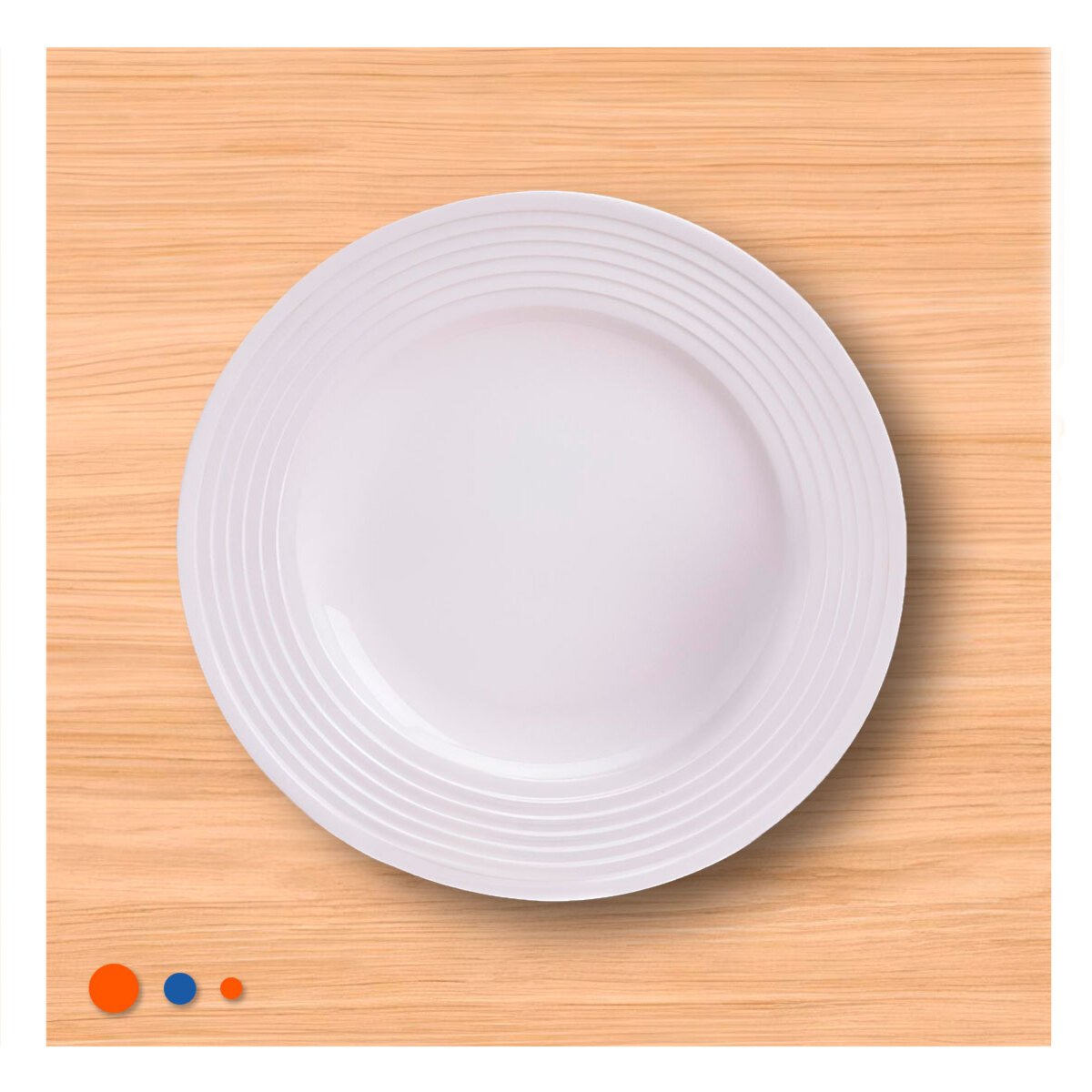 PACK4 ACCESORIO DECORATIVO CIRCULAR CON BORDE A RAYAS PARA MESA EN CASA - 2