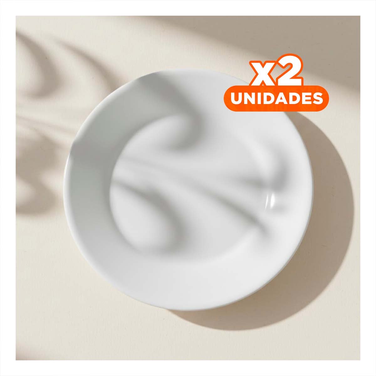 PACK2 VAJILLA BLANCA BLANCO PARA USO DIARIO EN COMEDOR Y COCINA - 1