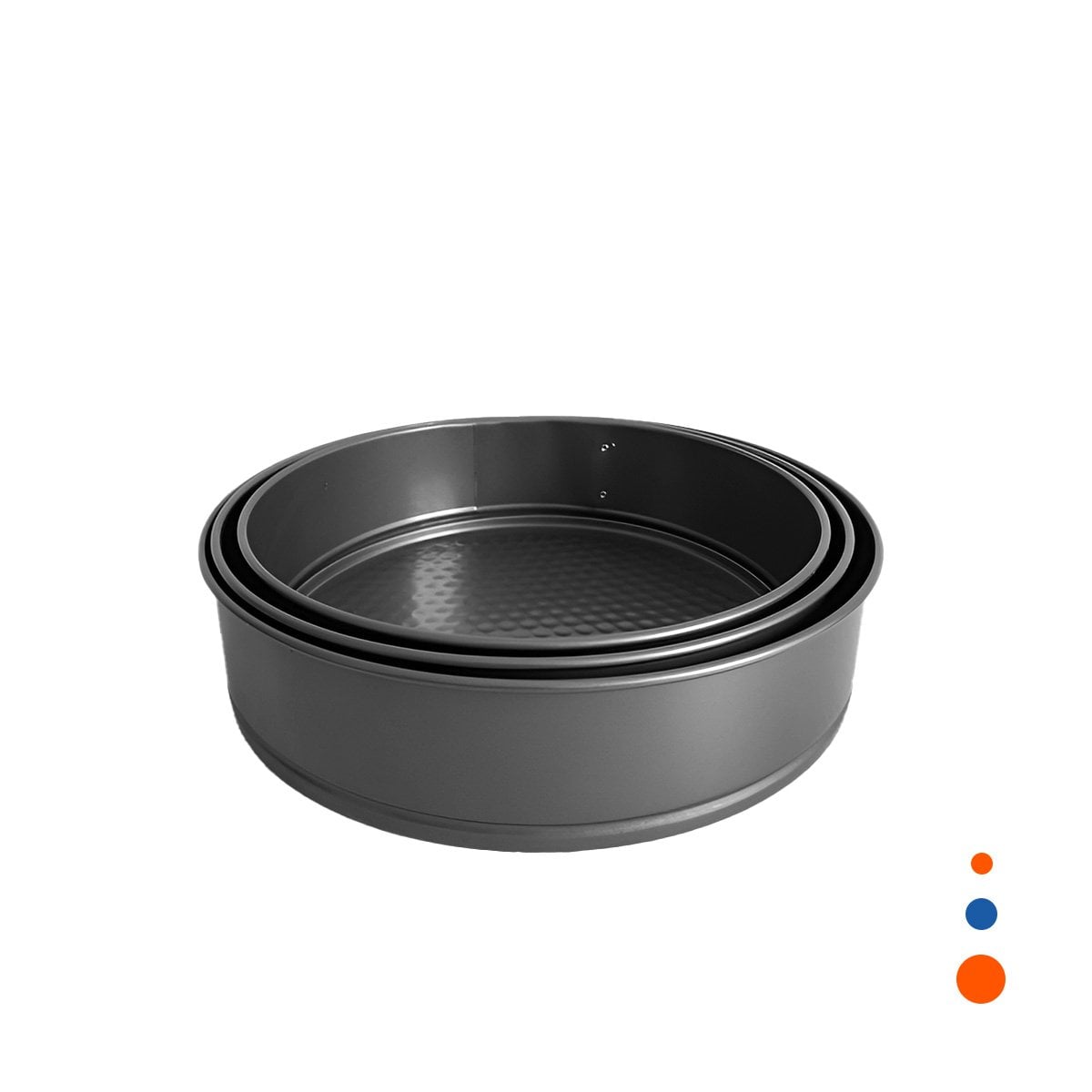 UTENSILIOS DESMONTABLES PARA HORNEAR PLATEADO JUEGO 3 MOLDES CIRCULARES YREGALO STICKER - 1