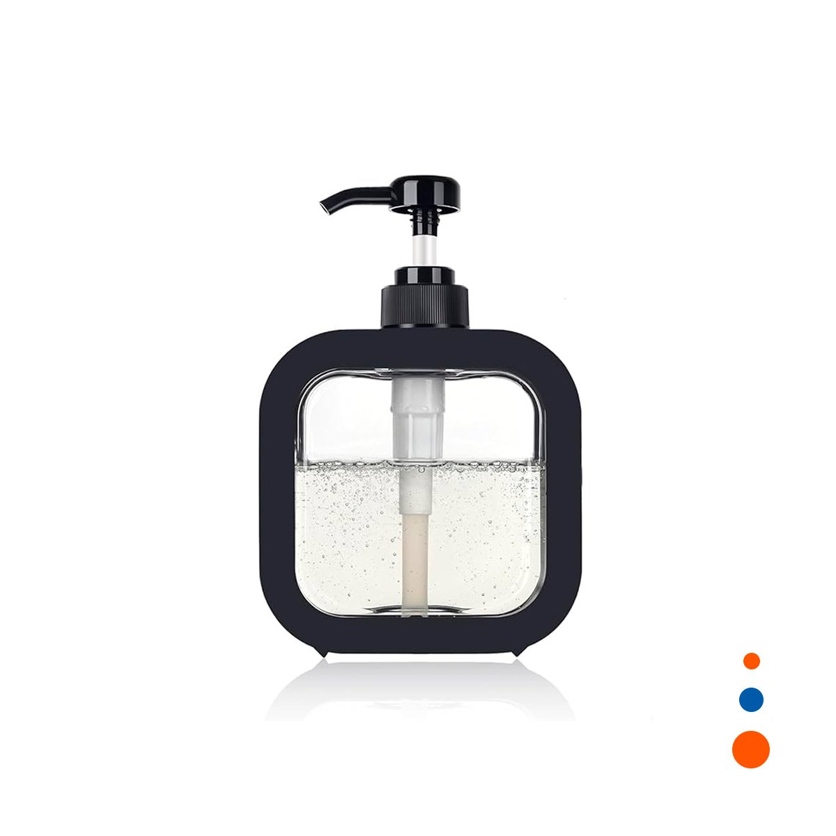CONTENEDOR DE JABON CUADRADO NEGRO PARA COCINA PRACTICA Y FUNCIONAL YREGALO STICKER - 1