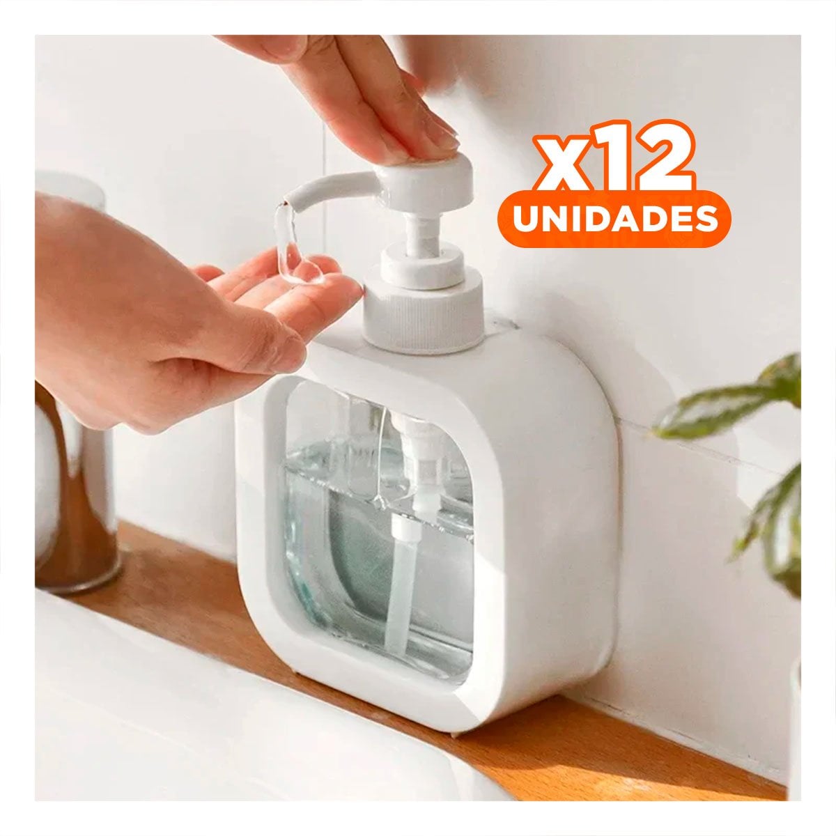 PACK12 ACCESORIO COMPACTO PARA JABON CUADRADO BLANCO MODERNO YPAPEL REGALO - 1