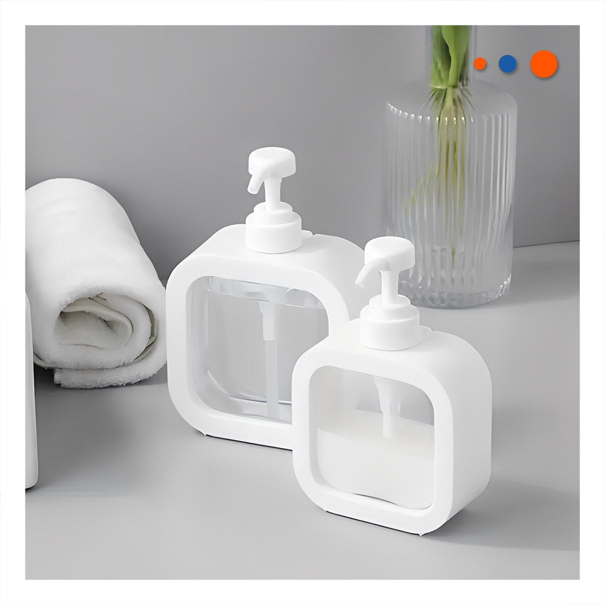 PACK12 ACCESORIO COMPACTO PARA JABON CUADRADO BLANCO MODERNO YPAPEL REGALO - 2