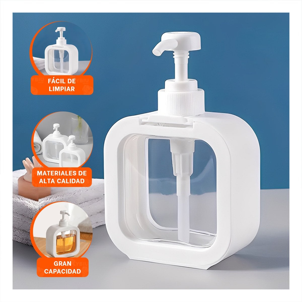PACK12 ACCESORIO COMPACTO PARA JABON CUADRADO BLANCO MODERNO YPAPEL REGALO - 3