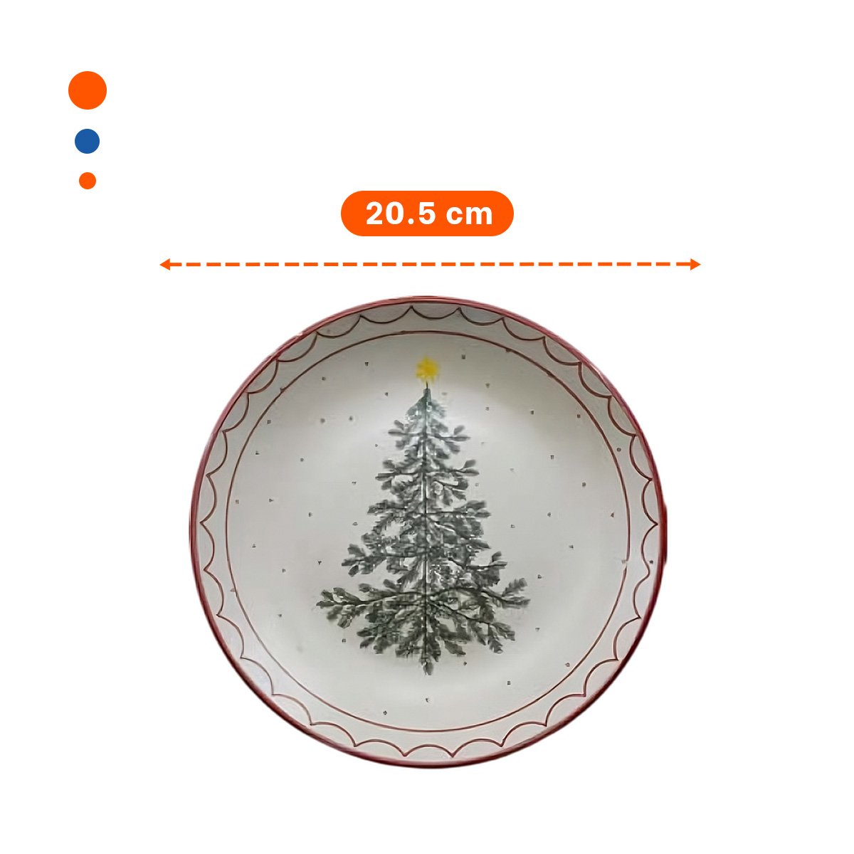 PACK4 ACCESORIO DECORATIVO CIRCULAR CON ESTILO ARBOL PARA NAVIDAD - 4