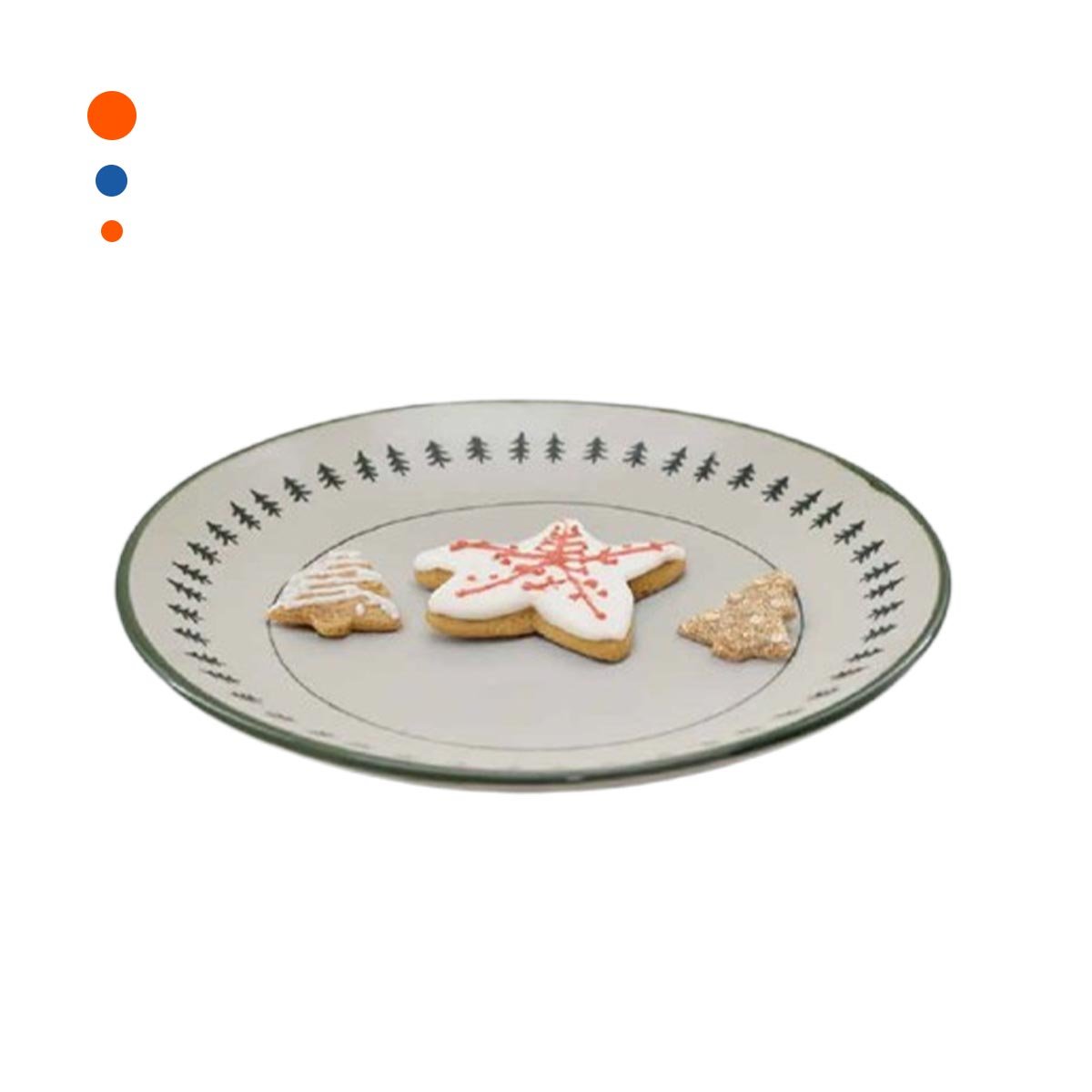 PACK4 COMPLEMENTO DECORATIVO CIRCULAR CON BORDE ARBOLITOS PARA CASA YPAPEL REGALO - 3