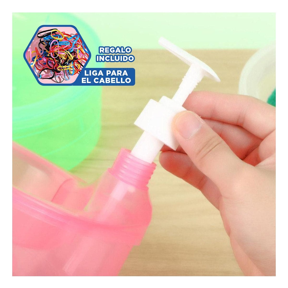FRASCO DISPENSADOR DE JABON LAVAVAJILLA CIRCULAR ROSADO PARA COCINA FUNCIONAL YLIGAS REGALO - 2