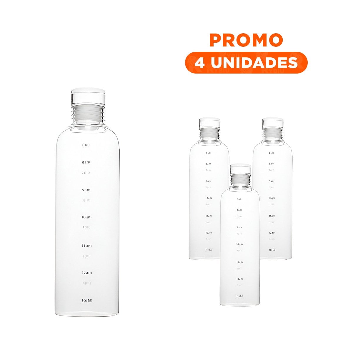 PACK4 CANTIMPLORA DE VIDRIO CON CUBIERTA 750ML TRANSPARENTE Y NEGRO - 1