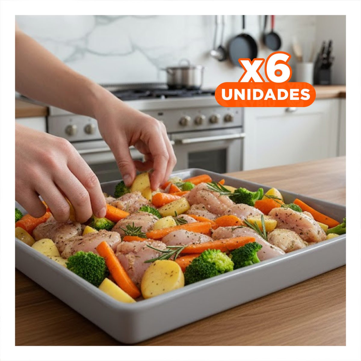PACK6 SOPORTE MODERNO PLOMO CUADRADO PARA COMEDOR Y COCINA FUNCIONAL YPAPEL REGALO - 1