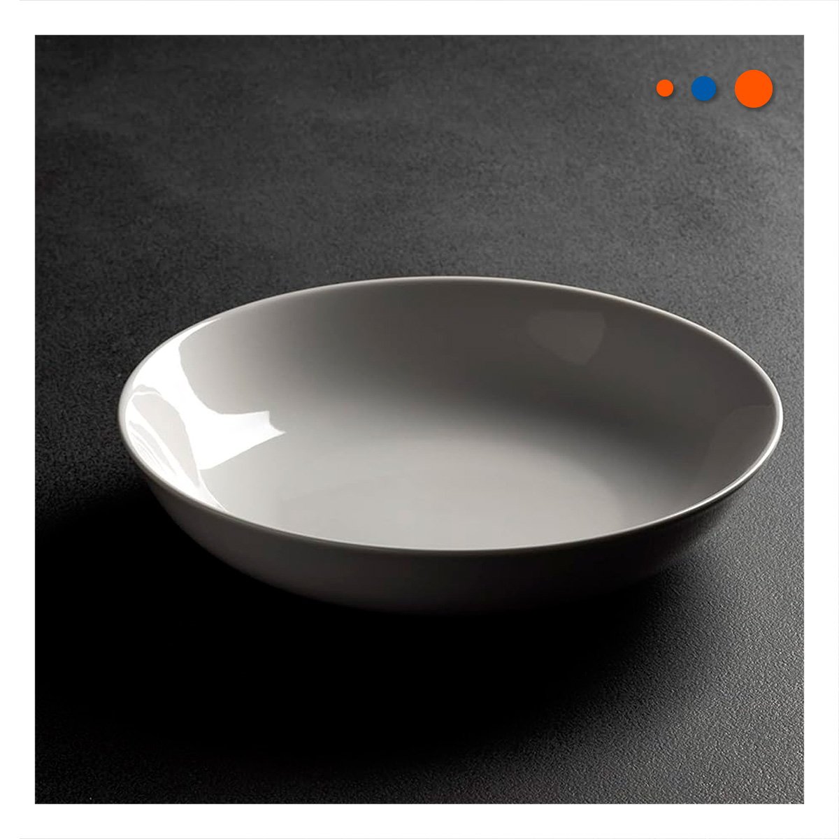 PLATILLO BLANCO CIRCULAR OVALADO PARA COCINA Y REUNIONES FAMILIARES YREGALO STICKER - 2