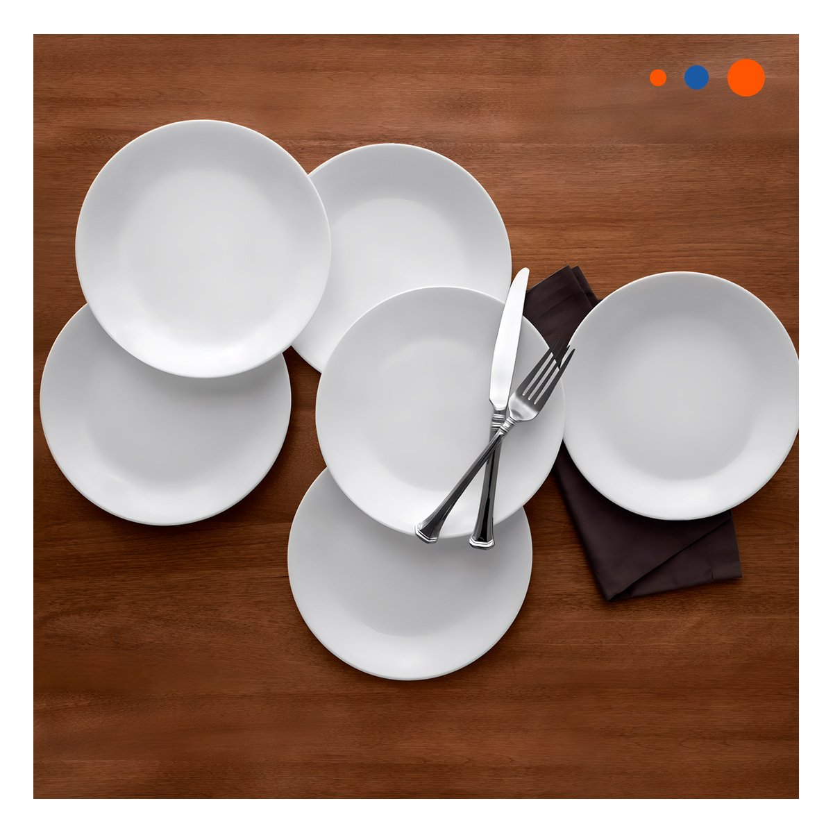 PLATOS REDONDOS BLANCO PARA HOGAR Y MESA MODERNA ELEGANTE - 3