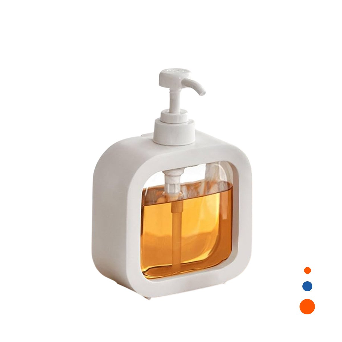 CONTENEDOR DE JABON CUADRADO BLANCO PARA COCINA PRACTICA Y FUNCIONAL YREGALO STICKER - 1