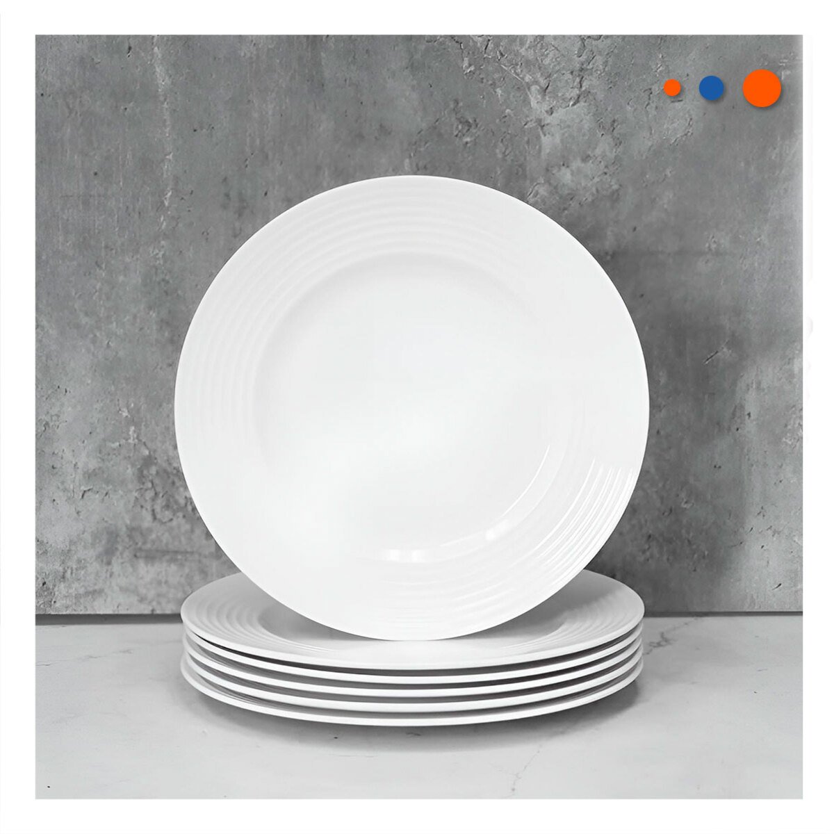 PACK12 CHAROLA DECORATIVA CIRCULAR CON BORDE A RAYAS PARA COMEDOR EN CASA YPAPEL REGALO - 3