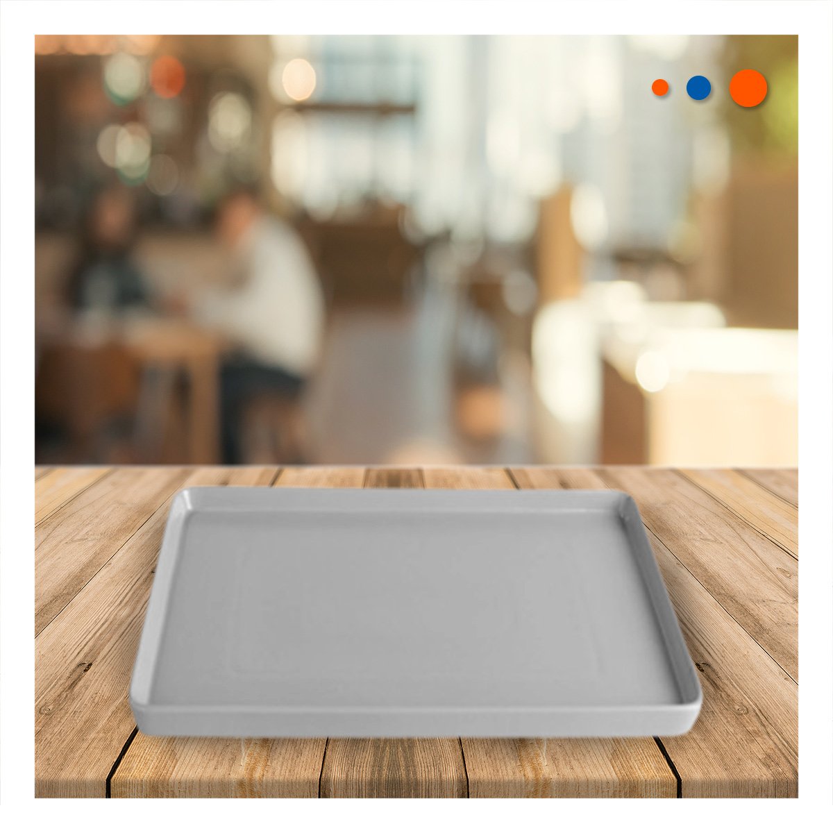 PACK6 CONTENEDOR ELEGANTE PLOMO CUADRADO PARA PRESENTACION EN COMEDOR - 2