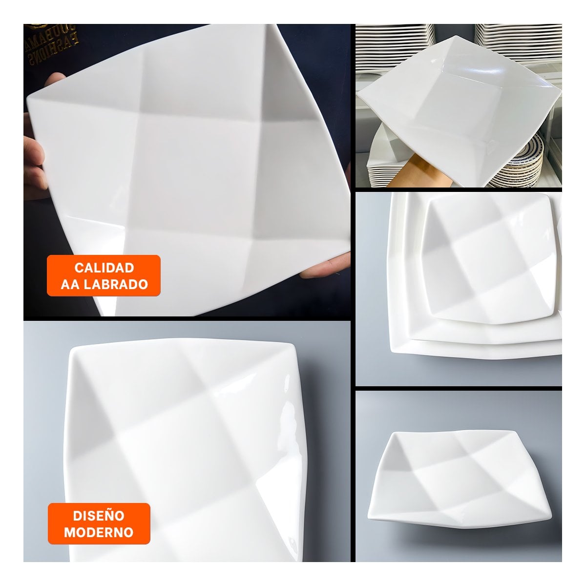 PACK6 ELEMENTO DECORATIVO CUADRADO MODELO ORIGAMI PARA COMEDOR EN CASA YPAPEL REGALO - 3