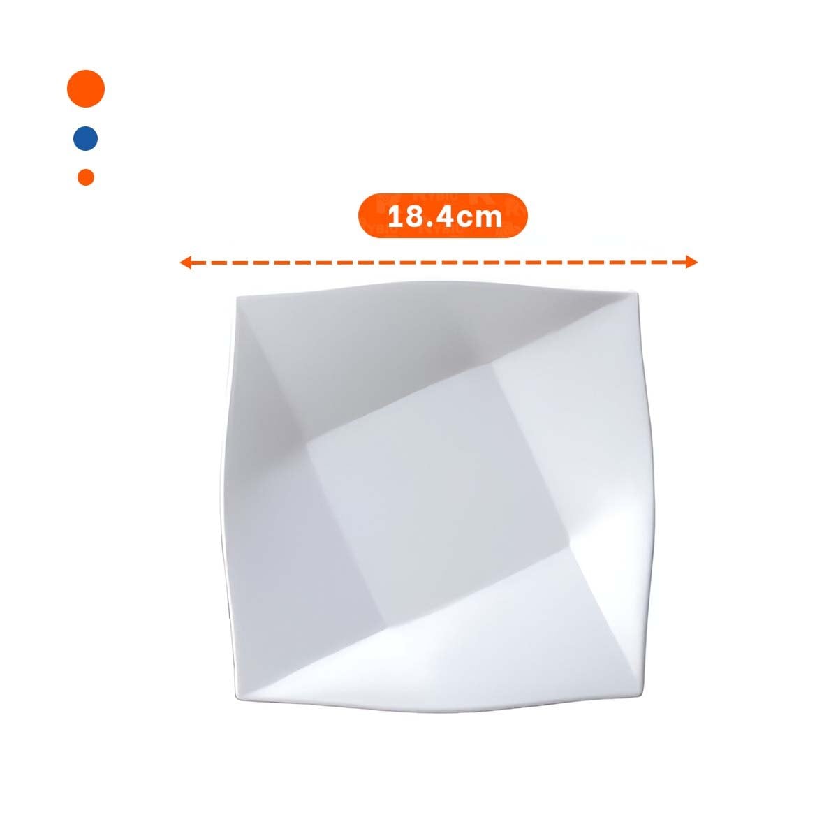 BASE CUADRADA MODELO ORIGAMI BLANCO DE DECORACION DE CASA Y ESPACIOS MODERNOS YREGALO STICKER - 4