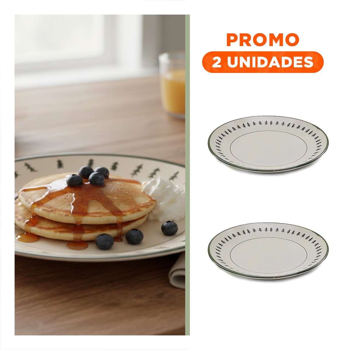 PACK2 PIEZA DECORATIVA CIRCULAR CON BORDE ARBOLITOS PARA HOGAR FESTIVO YREGALO STICKER - 1