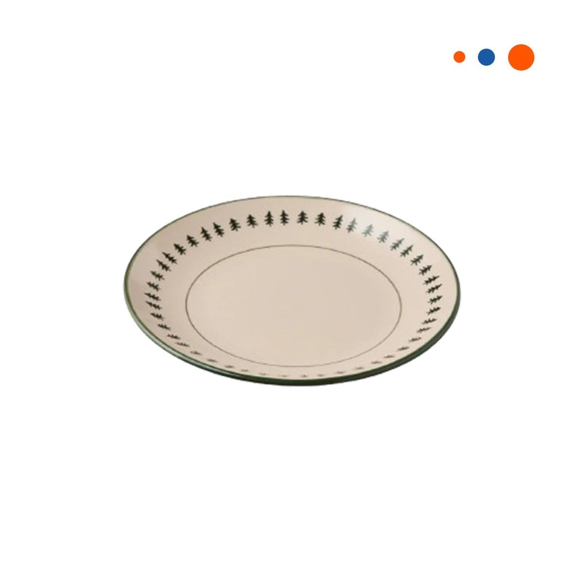 PACK2 PIEZA DECORATIVA CIRCULAR CON BORDE ARBOLITOS PARA HOGAR FESTIVO YREGALO STICKER - 2