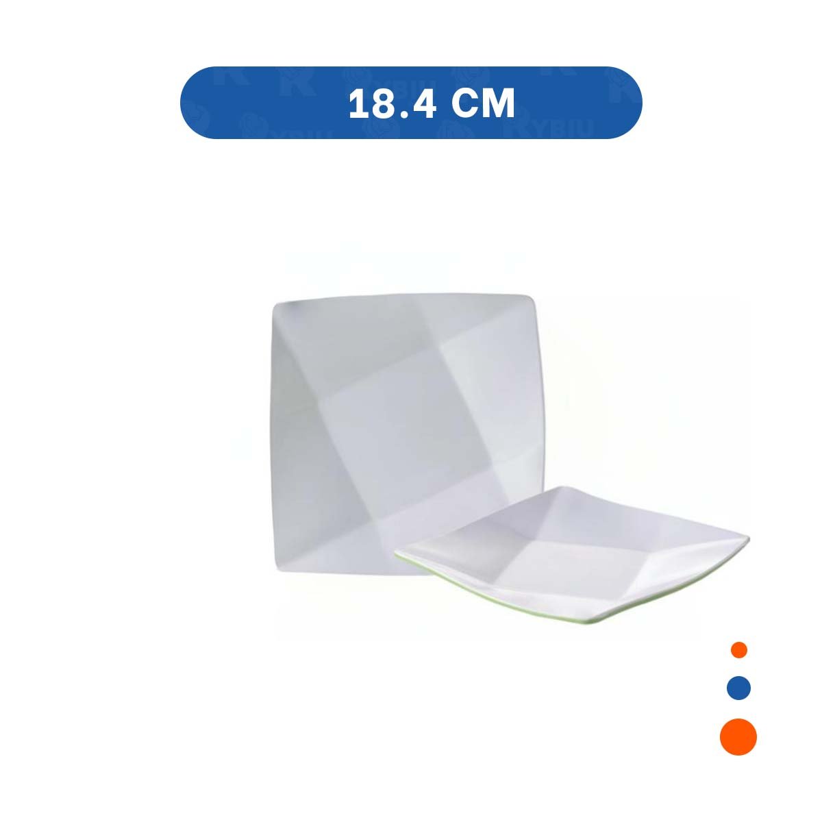 PACK2 LOZA CUADRADA MODELO ORIGAMI BLANCO PARA USO DIARIO EN HOGAR - 4