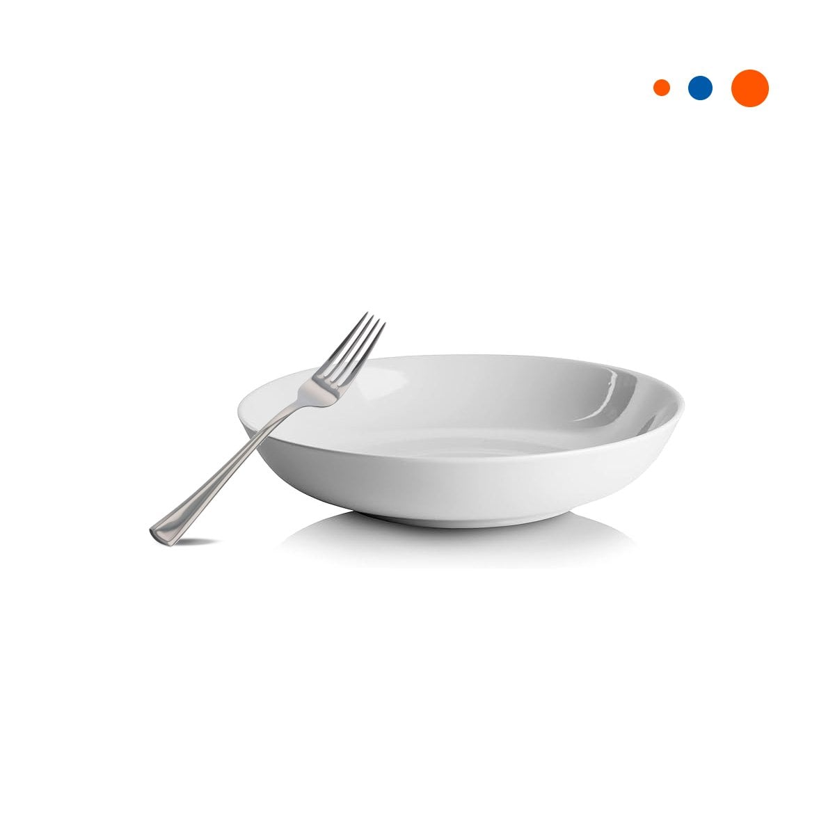 PACK2 DECORATIVO PLATILLO BLANCO CIRCULAR OVALADO PARA COCINA YREGALO STICKER - 2
