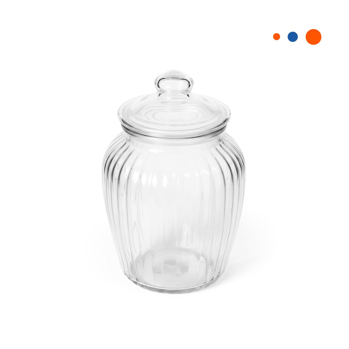 PACK2 VASO CONTENEDOR DE VIDRIO CON TAPA CHUPON 24X14 CM TRANSPARENTE A RAYAS YREGALO STICKER - 2