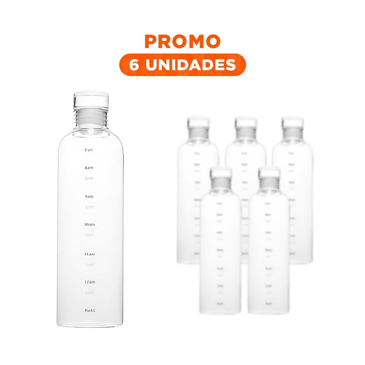 PACK6 LICORERA DE VIDRIO CON CUBIERTA 750ML TRANSPARENTE Y NEGRO YREGALO STICKER - 1