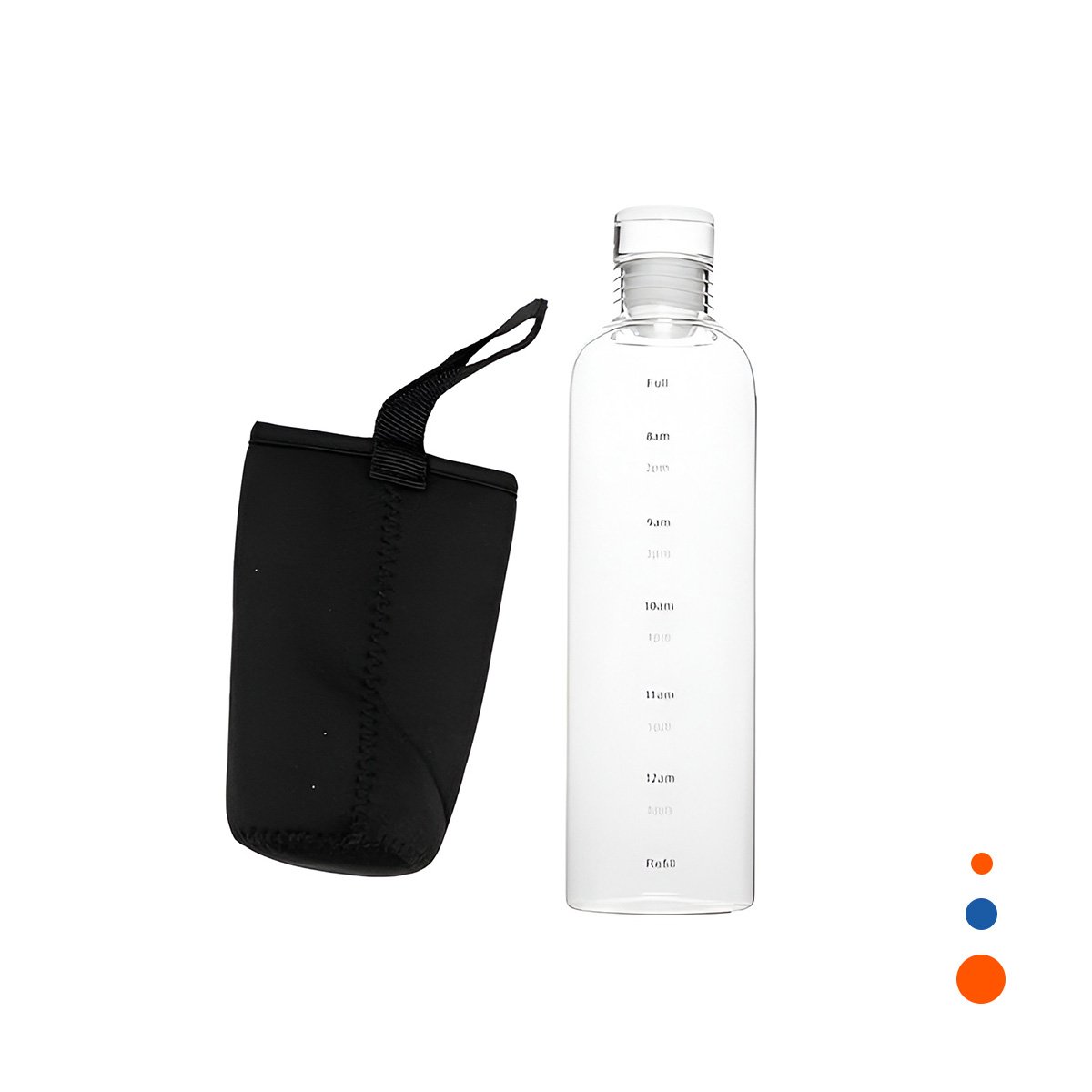 PACK6 LICORERA DE VIDRIO CON CUBIERTA 750ML TRANSPARENTE Y NEGRO YREGALO STICKER - 2