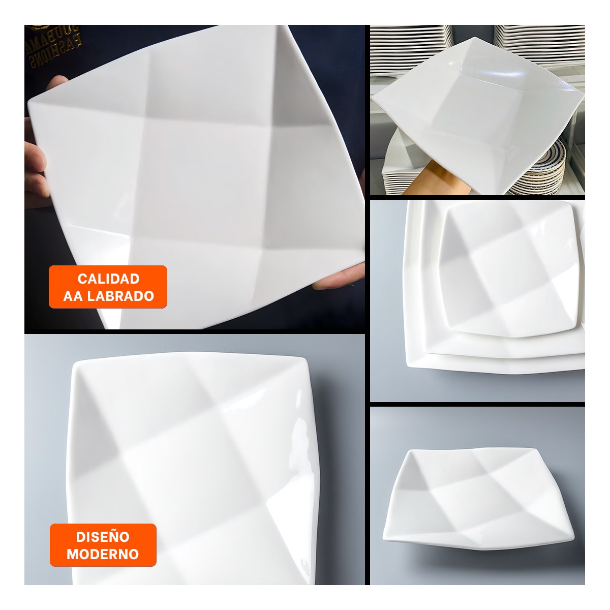BANDEJA CUADRADA MODELO ORIGAMI PARA MESA MODERNA EN HOGAR - 2