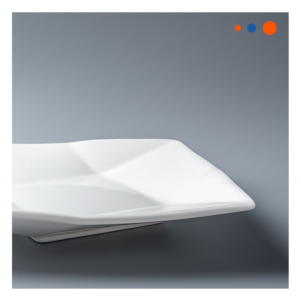 BANDEJA CUADRADA MODELO ORIGAMI PARA MESA MODERNA EN HOGAR - 5