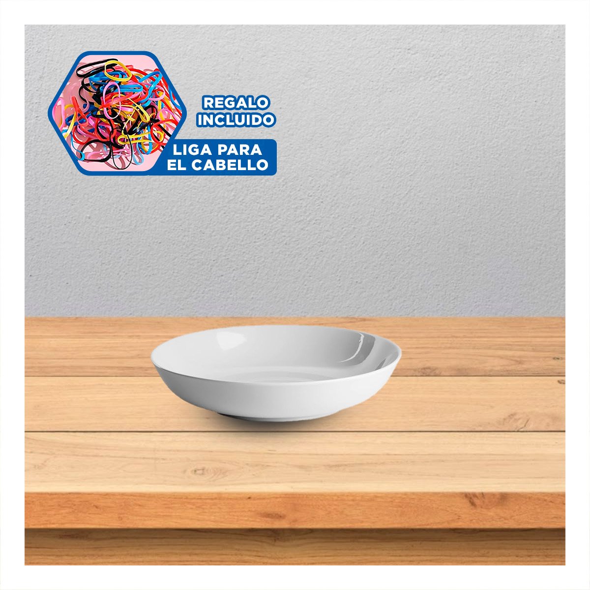 VAJILLA BLANCO OVALADA CIRCULAR PARA DECORACION Y MESA ELEGANTE YLIGAS REGALO - 2