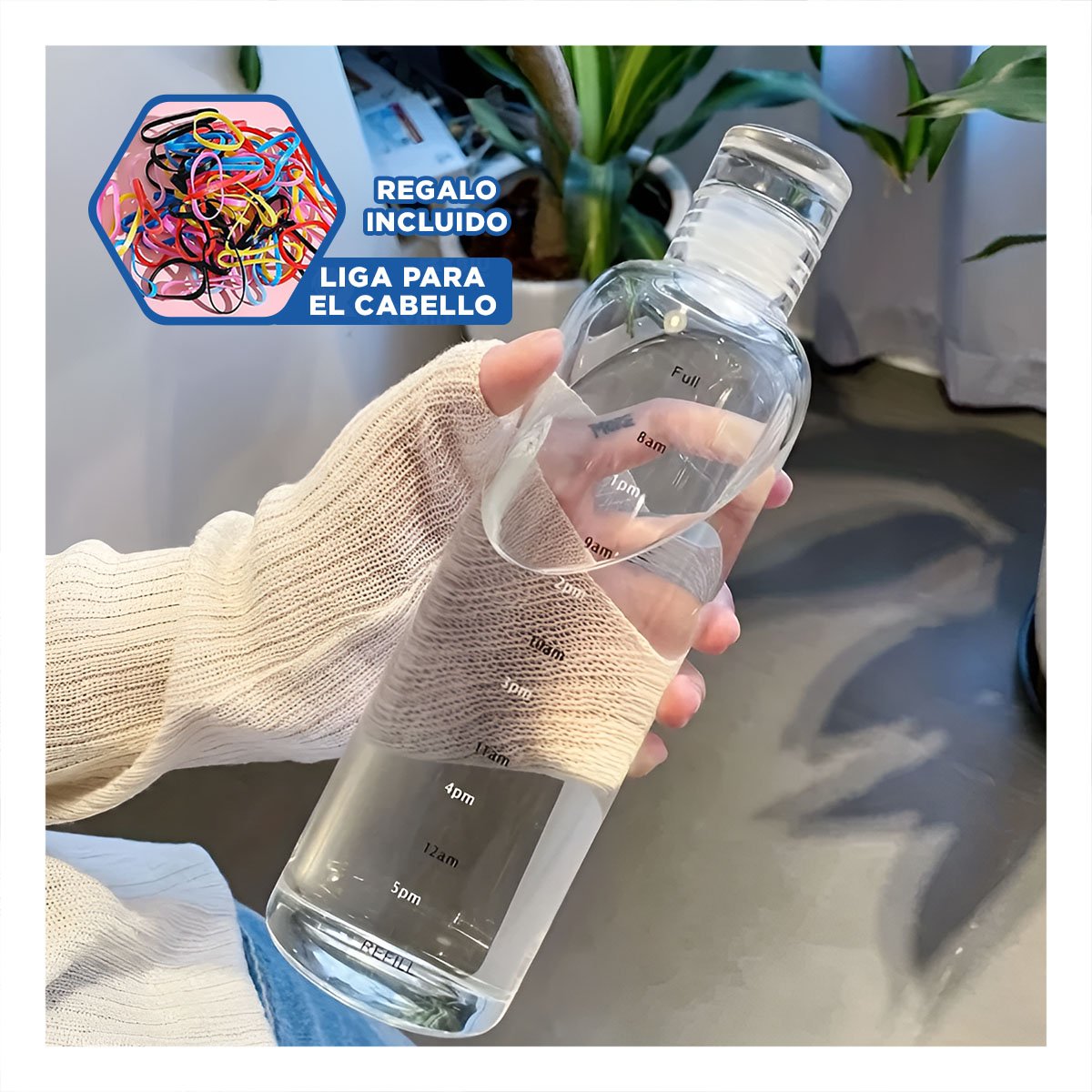 RECIPIENTE DE VIDRIO CON CUBIERTA 750ML TRANSPARENTE Y NEGRO YLIGAS REGALO - 2