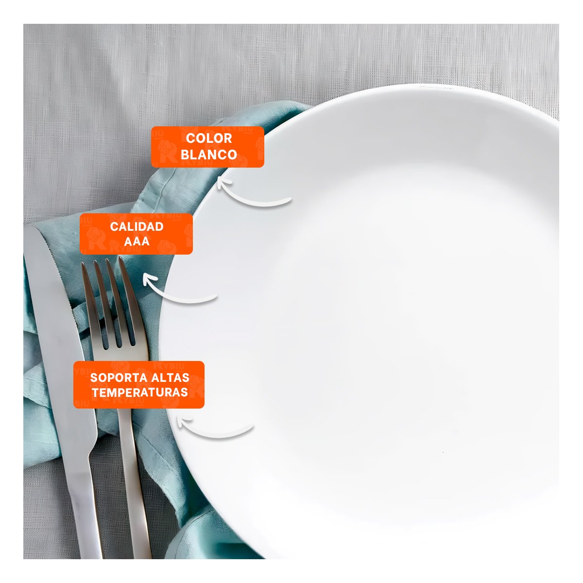 BANDEJAS DECORATIVAS BLANCO PARA SERVIR COMIDAS Y POSTRES EN CASA YPAPEL REGALO - 5