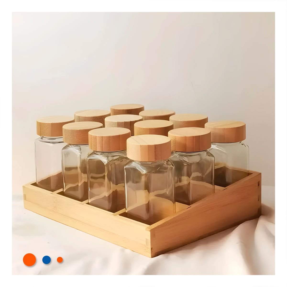 PACK4 SET DECORATIVO DE CONDIMENTOS CON 12 FRASCOS - 5