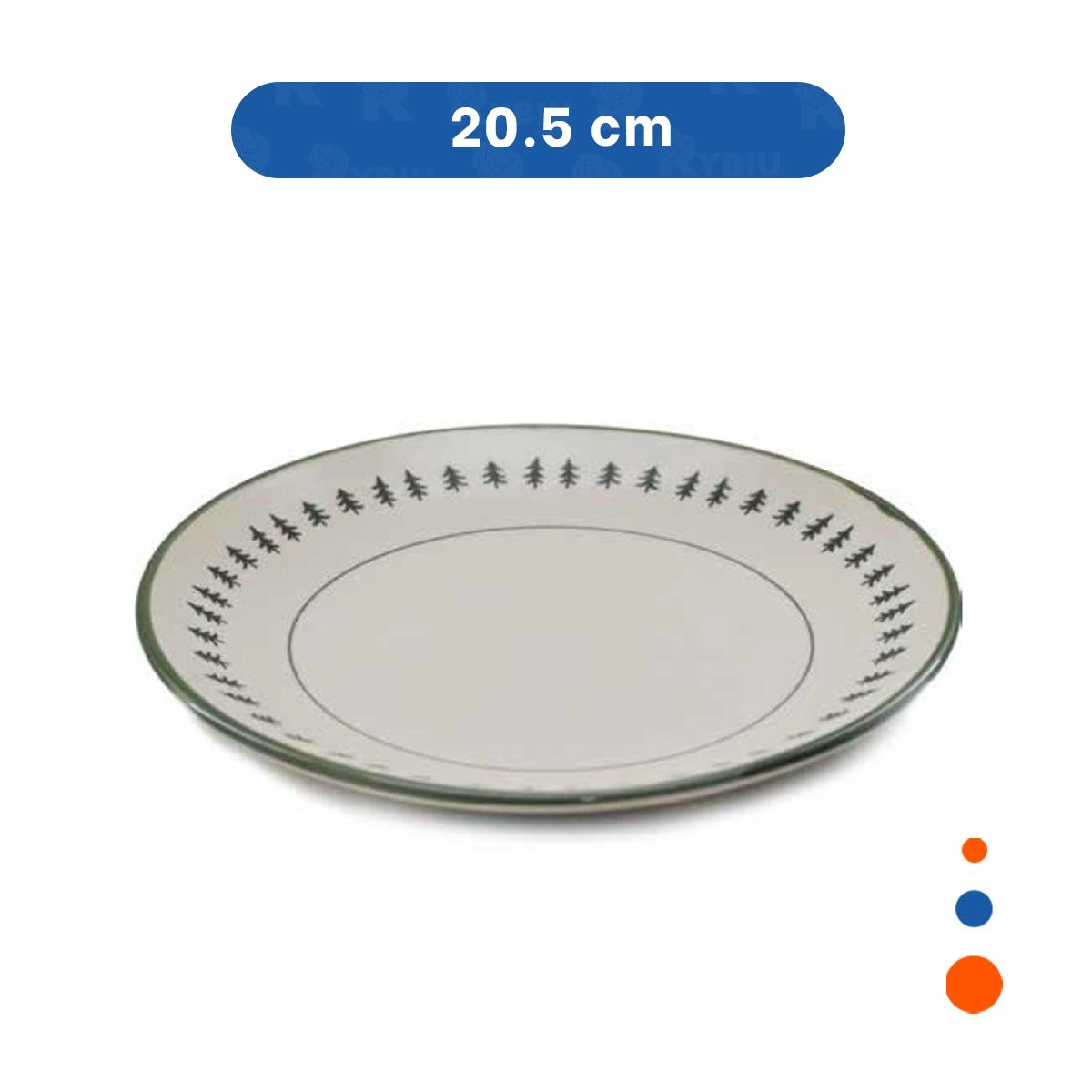 PACK12 CHAROLA DECORATIVA CIRCULAR CON BORDE ARBOLITOS PARA NAVIDAD YPAPEL REGALO - 4