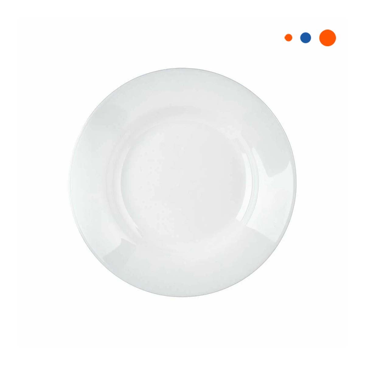 PACK2 CONTENEDOR CIRCULAR SEMI HONDO BLANCO PARA MESA Y COCINA ACTUAL YREGALO STICKER - 2
