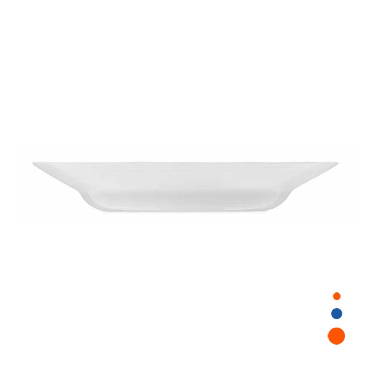PACK6 UTENSILIO DE COCINA CIRCULAR SEMI HONDO BLANCO PARA MESA YREGALO STICKER - 2