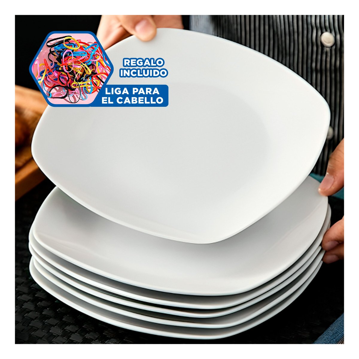 BOWL CUADRADO CON BORDE CURVO PARA REUNIONES FAMILIARES EN HOGAR YLIGAS REGALO - 2
