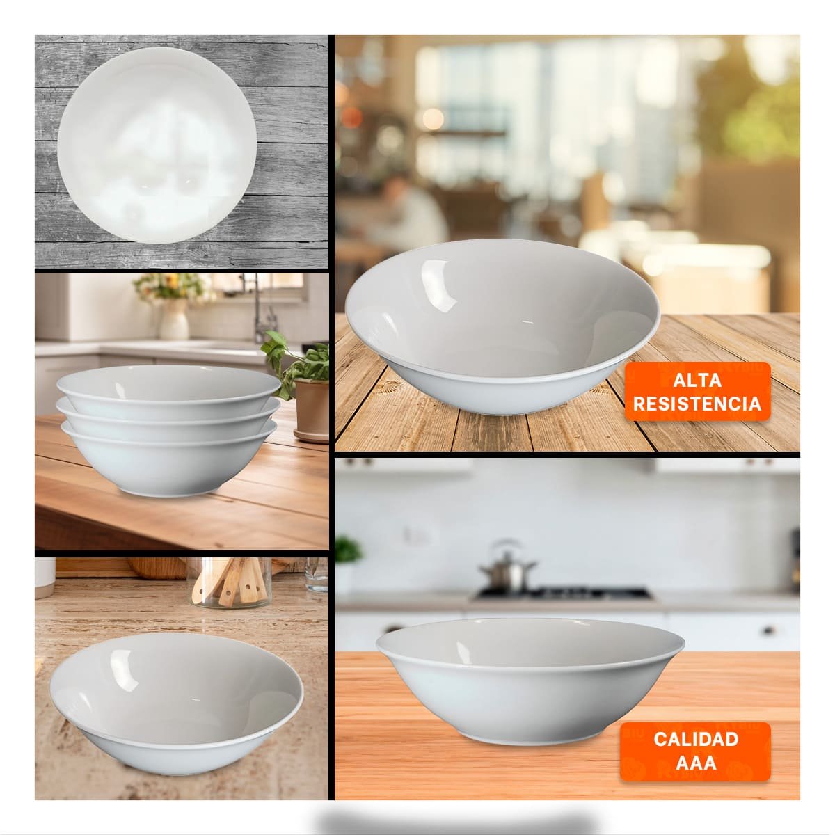 RECIPIENTE CIRCULAR ONDA PARA SERVIR PASTAS Y PREPARACIONES CASERAS YPOST IT - 2