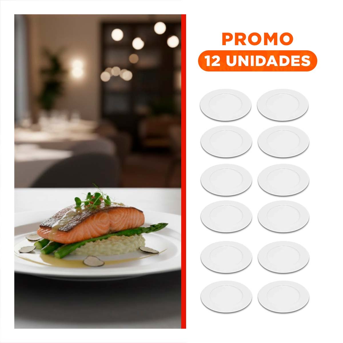 PACK12 RECIPIENTE ELEGANTE PARA MESA FAMILIAR Y EVENTOS - 1