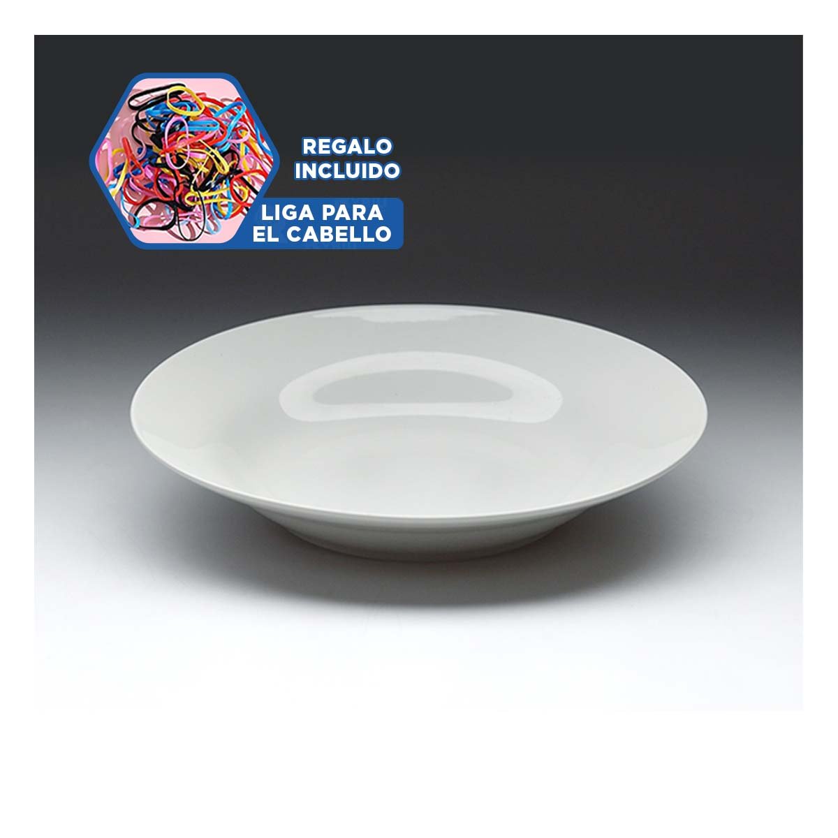 BASE CIRCULAR SEMI HONDO BLANCO PARA DECORACION Y SERVICIO EN HOGAR YLIGAS REGALO - 2