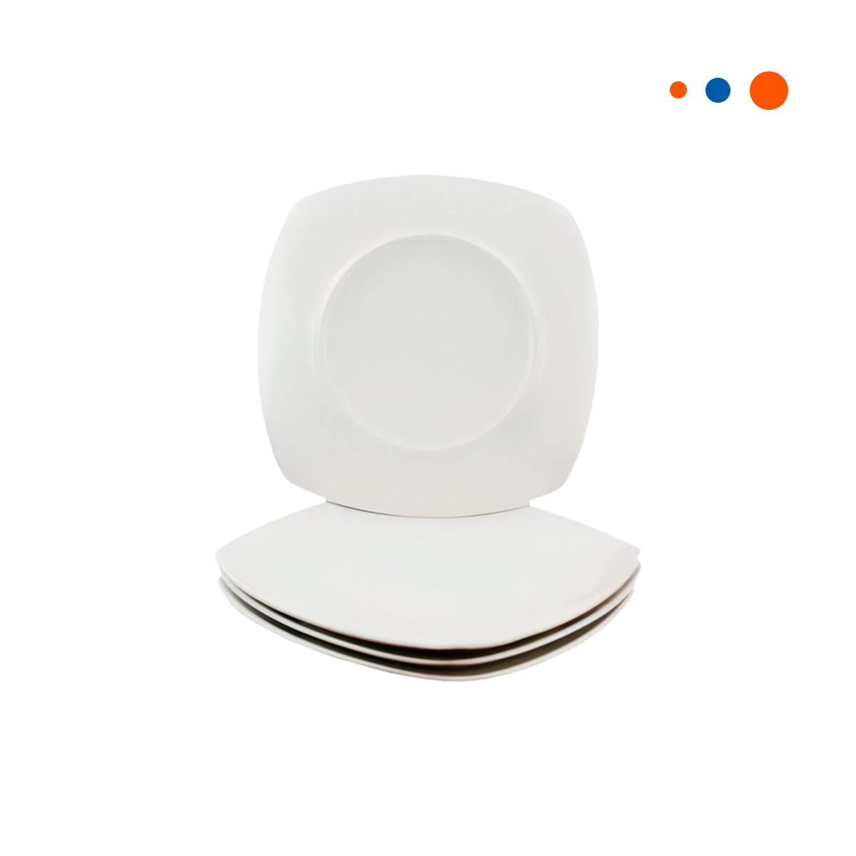 PACK12 FUENTE RESISTENTE CUADRADA CON BORDE CURVO PARA SERVIR COMIDAS YREGALO STICKER - 2