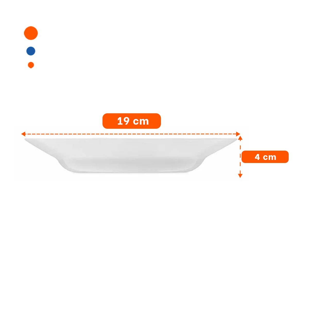 PACK4 ACCESORIO DE MESA CIRCULAR SEMI HONDO BLANCO PARA HOGAR MODERNO - 4