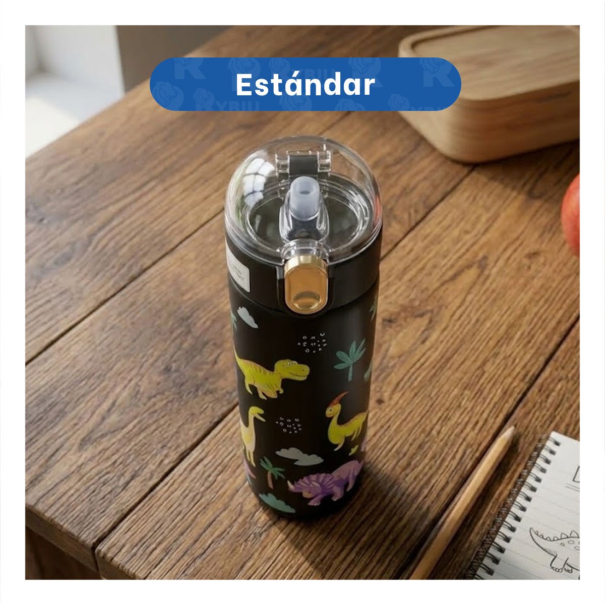 PACK2 COPO ESCOLAR 420ML DINOSAURIO NEGRO PARA BEBIDAS EN CASA O ESCUELA YREGALO STICKER - 4