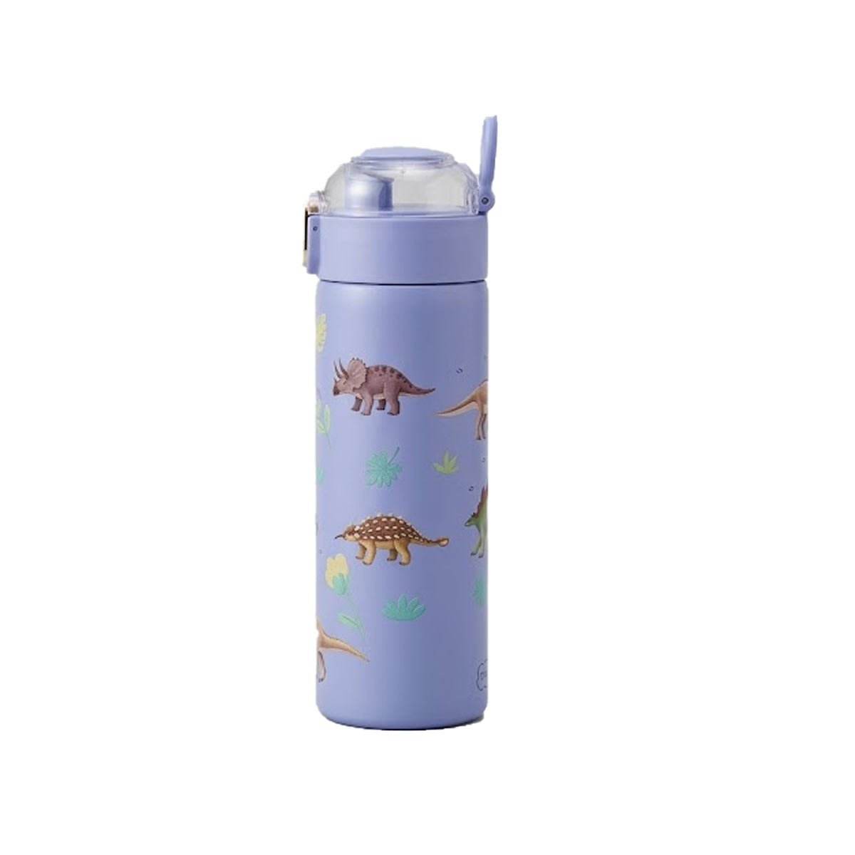 PACK6 FRASCO DIVERTIDO 420ML DINOSAURIO AZUL PARA NINOS CON TAPA HERMETICA YREGALO STICKER - 2